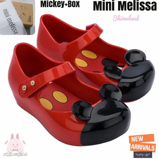 Mini Mellisa Minnie Merah Jelly Shoes Sendal Tali Anak Perempuan