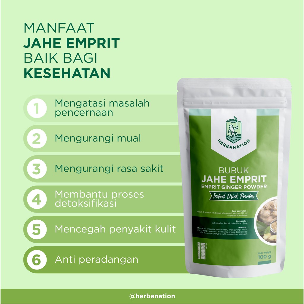 

Jahe Emprit Biasa Bubuk (Instant Drink Powder)