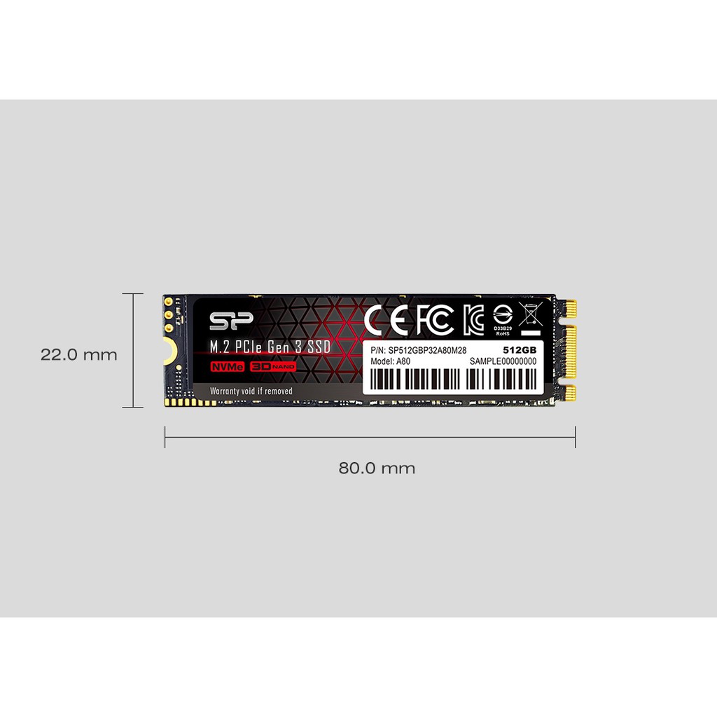 Ssd Silicon Power A80 256Gb - Ssd Nvme 256Gb Silicon Power - Ssd 256Gb - SSD SP 256Gb