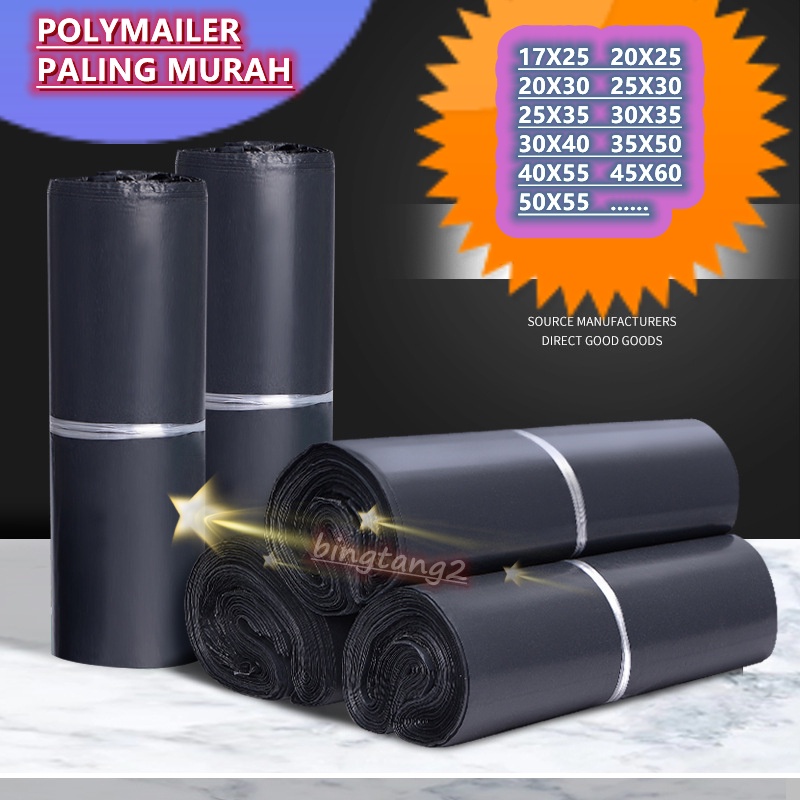 

[TERMURAH] ISI 100LEMBAR PLASTIK POLYMAILER PLASTIC PACKING ONLINE KUALITAS PREMIUM POLY MAILER HITAM