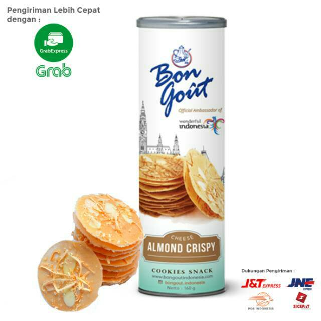 Jual Bon Gout Almond Crispy Cheese Original 160g Snack Oleh Oleh Khas Surabaya Shopee Indonesia