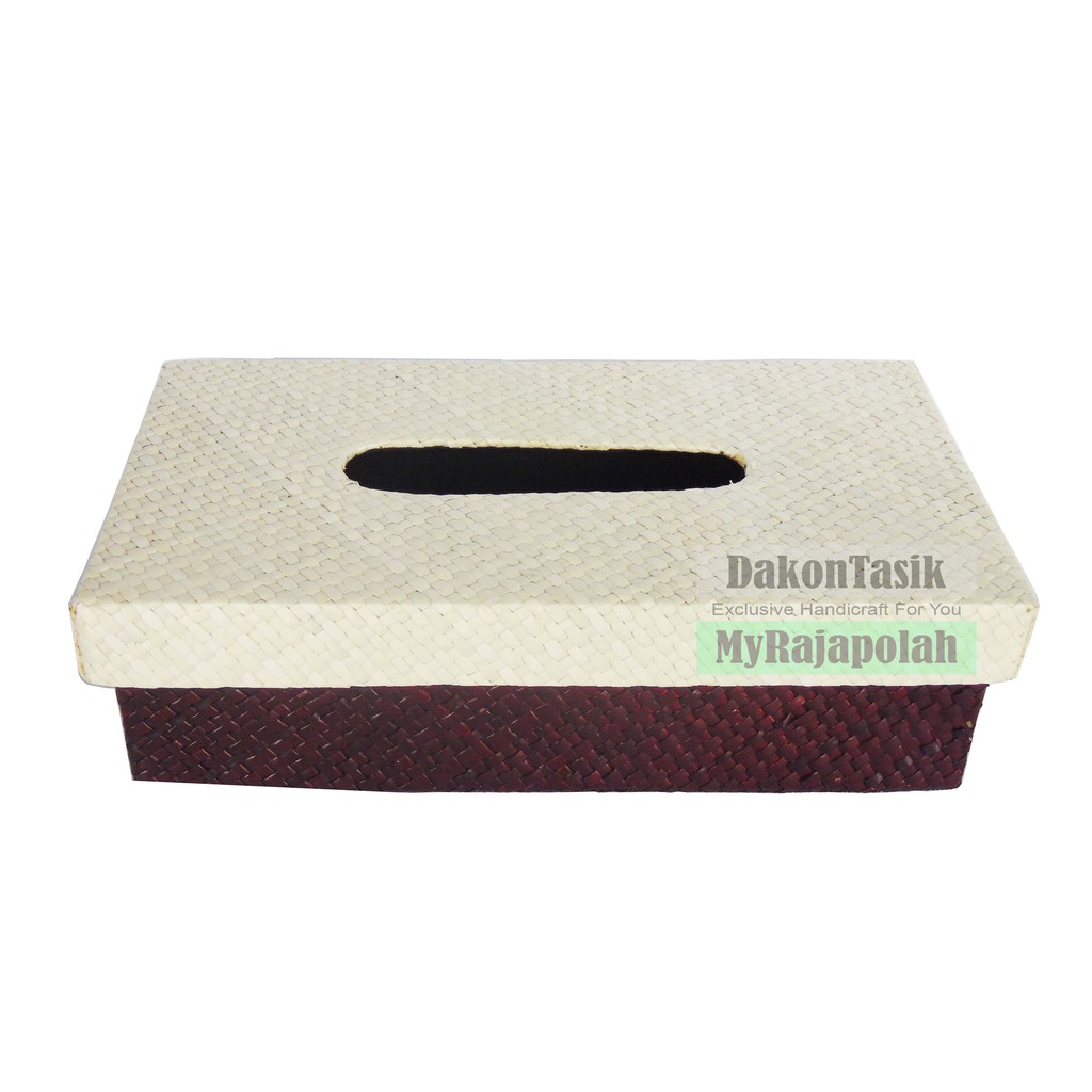 DT-17169 Box Tempat Tissue - Organizer Anyaman Polos Warna Warni Bisa Decoupage