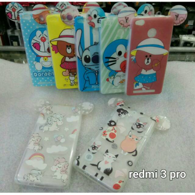 Case 3D ear disney redmi 3 pro