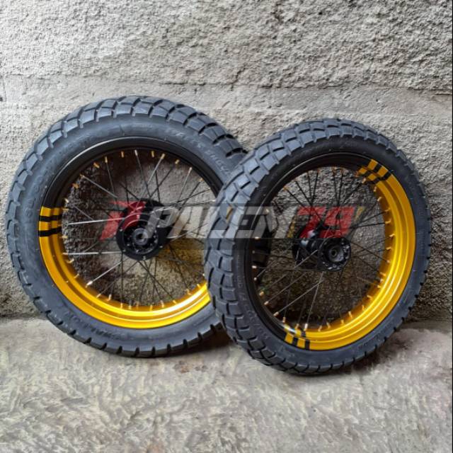 Wheelset Warna Supermoto KLX 150 S L BF Dtracker Paket Ban 17 300 350