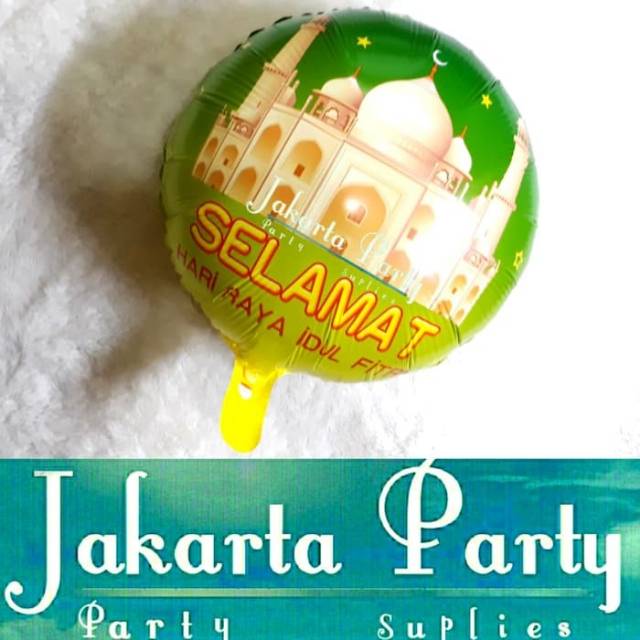 Balon Bulat Idul Fitri / Balon Foil Lebaran / Balon Hias Lebaran