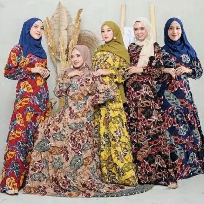 Gamis Motif Hyget Gamis Busui Fashion Wanita Muslim