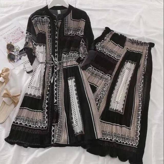Set kulot plisket import