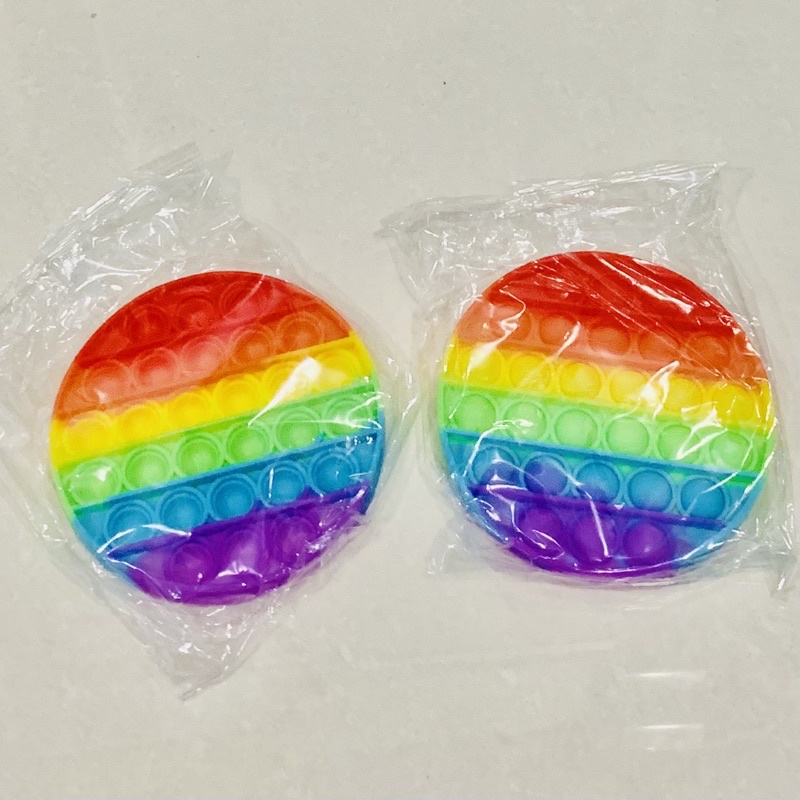 POP IT FIDGET TOYS RAINBOW (ADA YANG JUMBO)-Bulat rainbow