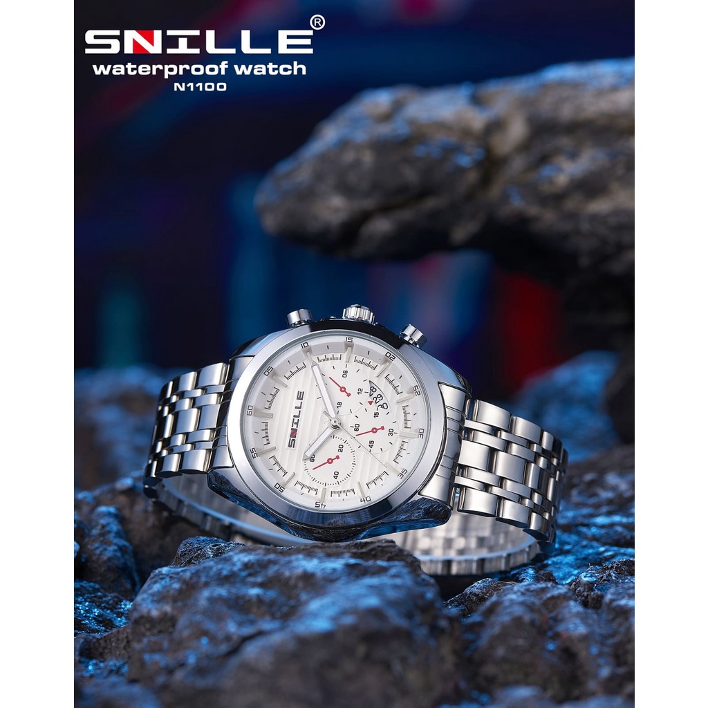 JAM TANGAN PRIA SNILLE WATCH ORIGINAL ION PLATED STAINLESS STELL/ JAM TANGAN PRIA SNILLE TYPE N1100