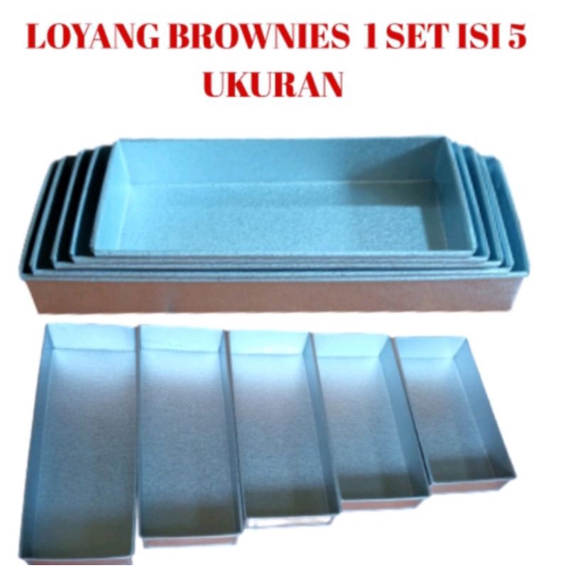 LOYANG KUE BROWNIS SUSUN 5 LOYANG KUE ALAT DEKORASI KUE