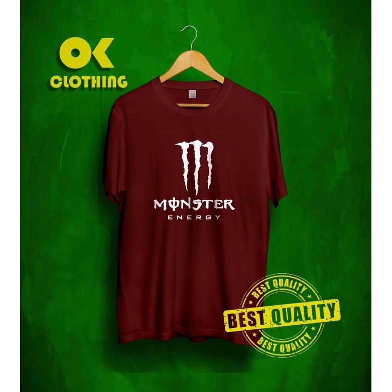 Baju kaos t-shirt Monster Energy simple keren  -provermerch