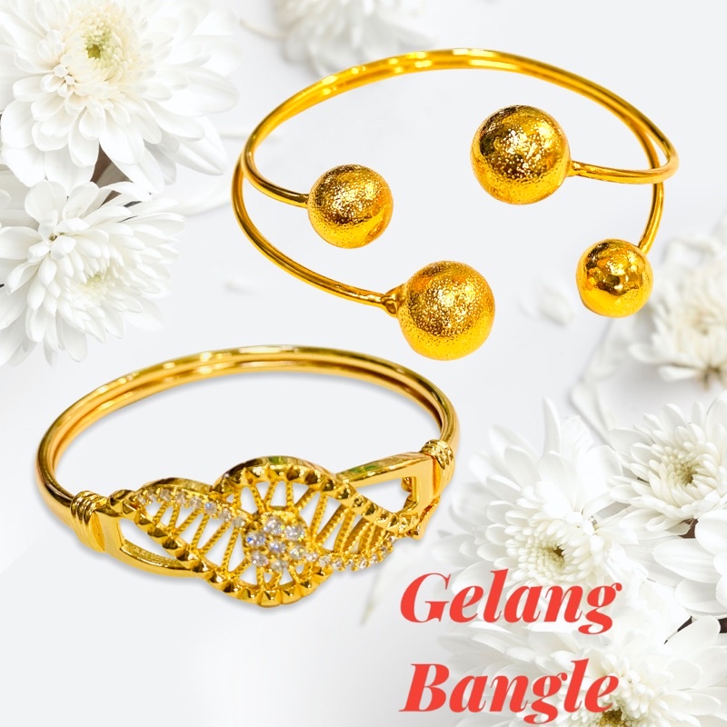 Gelang tangan wanita //gelang bangle//perhiasan wanita//gelang//gelang buka’an lapis emas