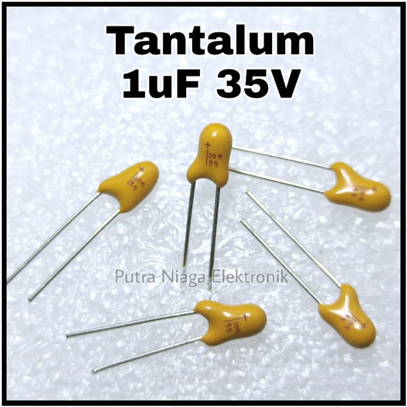 Tantalum 1uF 35V Kapasitor Polar 105 / 1 uF 35 Volt