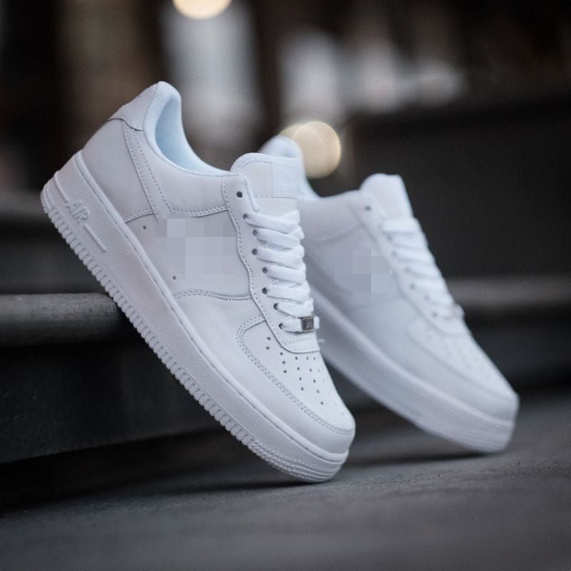 MAN & LADIES SEPATU SNEAKERS PUTIH PRIA WANITA NKE AIR FORCE 1 ONE FULL WHITE SEPATU PUTIH POLOS SNEAKERS KETS CASUAL COWOK CEWEK-1