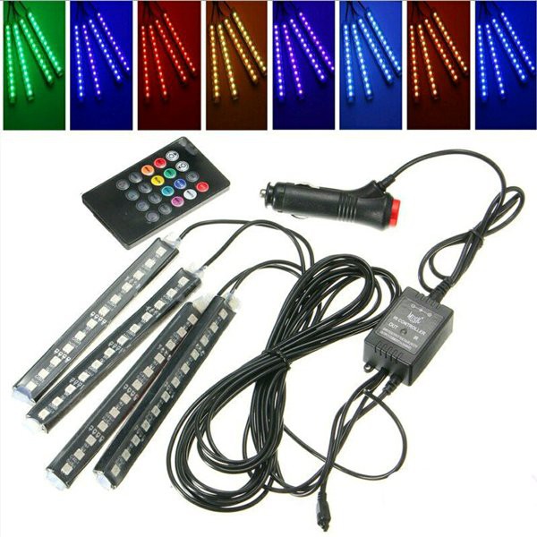 Lampu RGB Musik Kolong Dashboard - LED Red Green Blue Remote Music Con - RGB