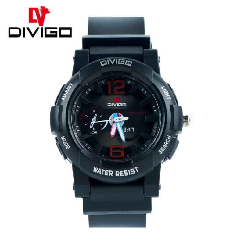 (Cod)Jam Tangan Wanita Fashion Divigo Search Water Resist Strap Rubber(Dikirim Dari Jakarta)