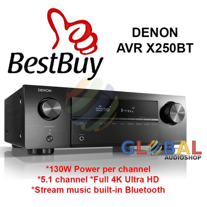 Denon AVRX250BT AV Receiver 5.1 Ch AVR-X250BT Bluetooth AVRX-250 BT