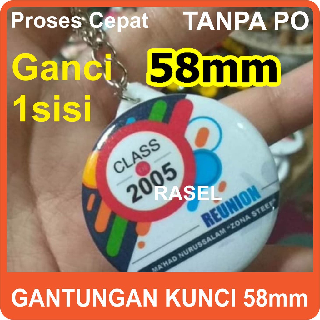 Souvenir PIN gantungan kunci peniti 58mm Acara Seminar 