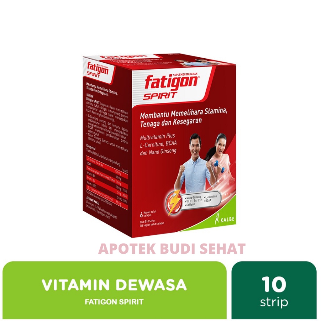 Fatigon Spirit Vitamin B Multivitamin Jaga Stamina Tubuh  Fatigon Box isi 60tablet