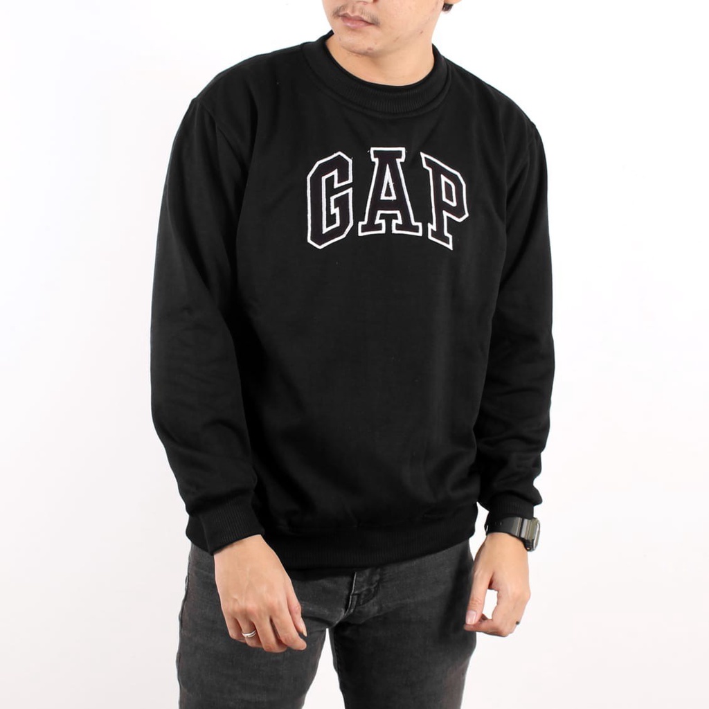 GAP cream Bordir crewneck sweater casual simple Original Premium