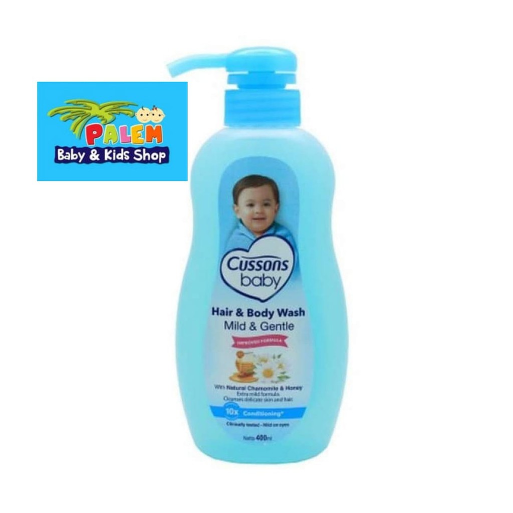 Cussons Baby Hair &amp; Body Wash Mild &amp; Gentle 400ml dan 300ml BOTOL