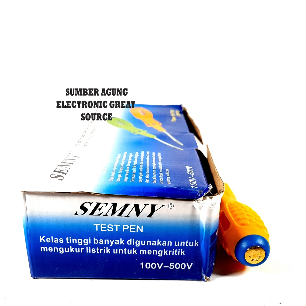 Semny STY01 Tespen Listrik Karet Obeng Bolak Balik Plus Minus 100V hingga 500V