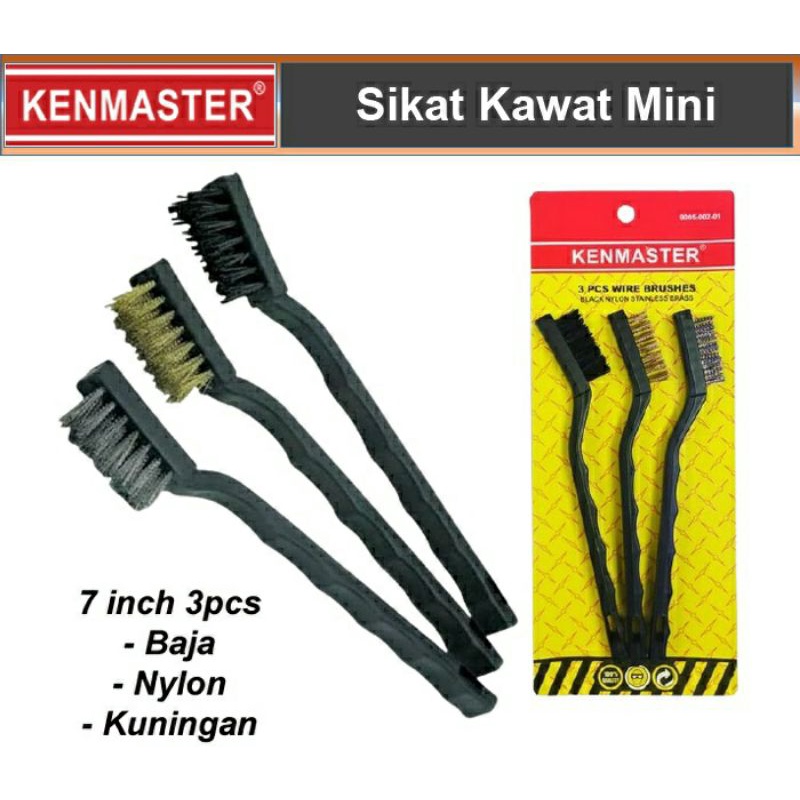 Sikat Kawat Mini 3 Pcs Orignial Kenmaster Sikat Kawat 3in1 Wire Brushes