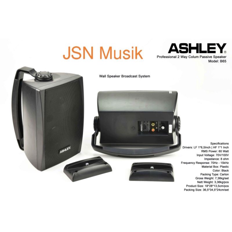 Speaker Pasif Ashley B65 Original 6,5 inch Monitor Ashley B 65 Passive