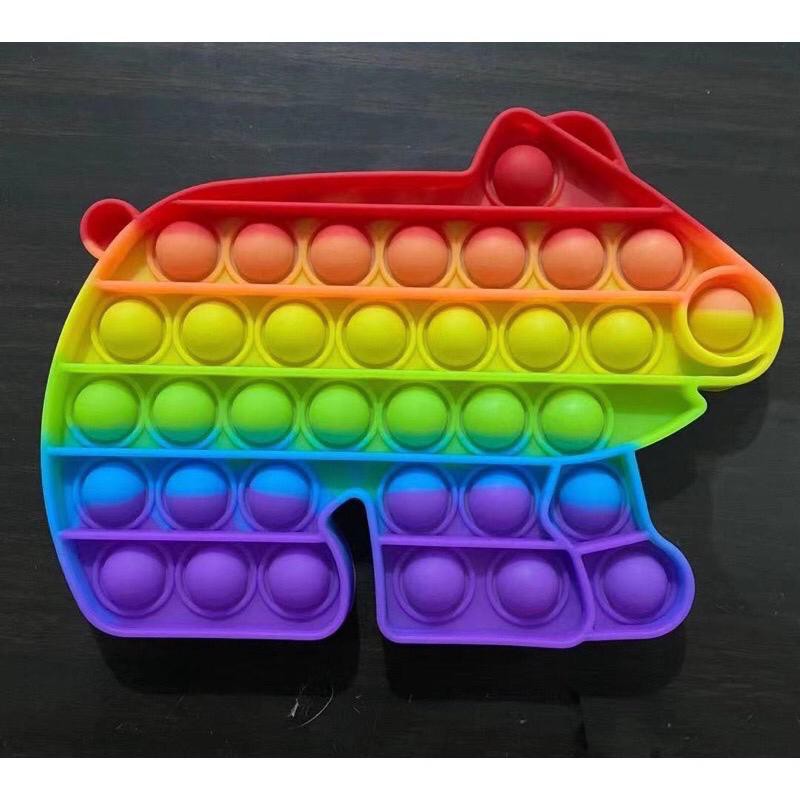 Pop It Rainbow Unicorn Fidget Toy Langka Murah Berkualitas Unik Mainan Edukasi Edukatif Free Gundu-beruang