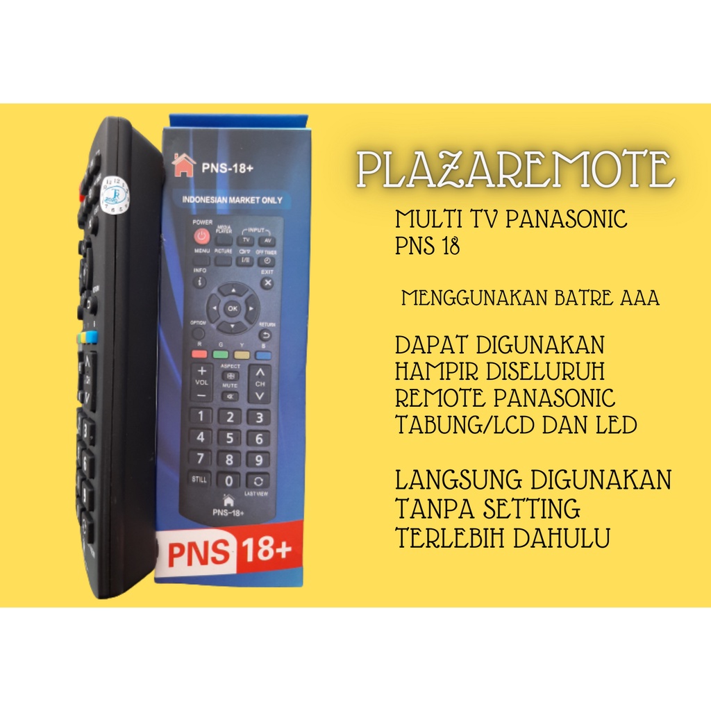 REMOTE PANASONI LCD LED MUTLI PNS-18 VIERRA NON SMART TV