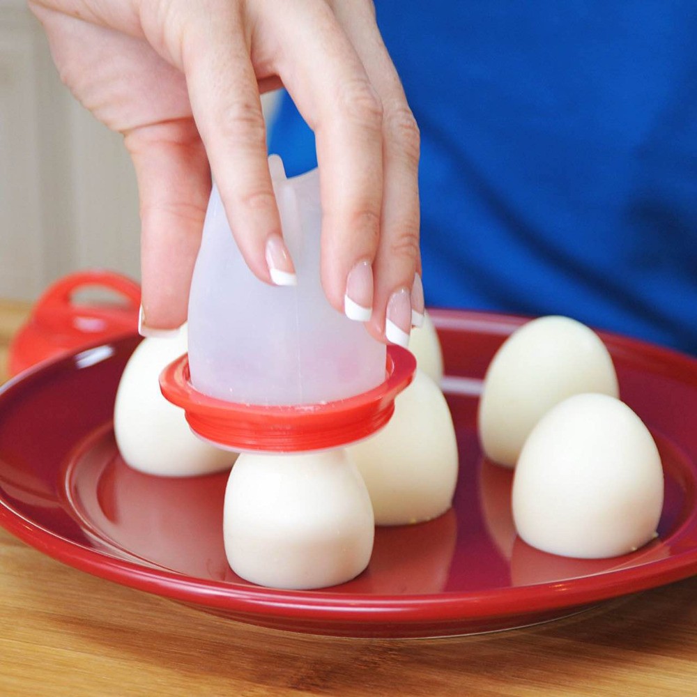 Alat Rebus Telur Tanpa Cangkang Silicone Egglettes Hard Boiled Egg 6 PCS - CS-10602