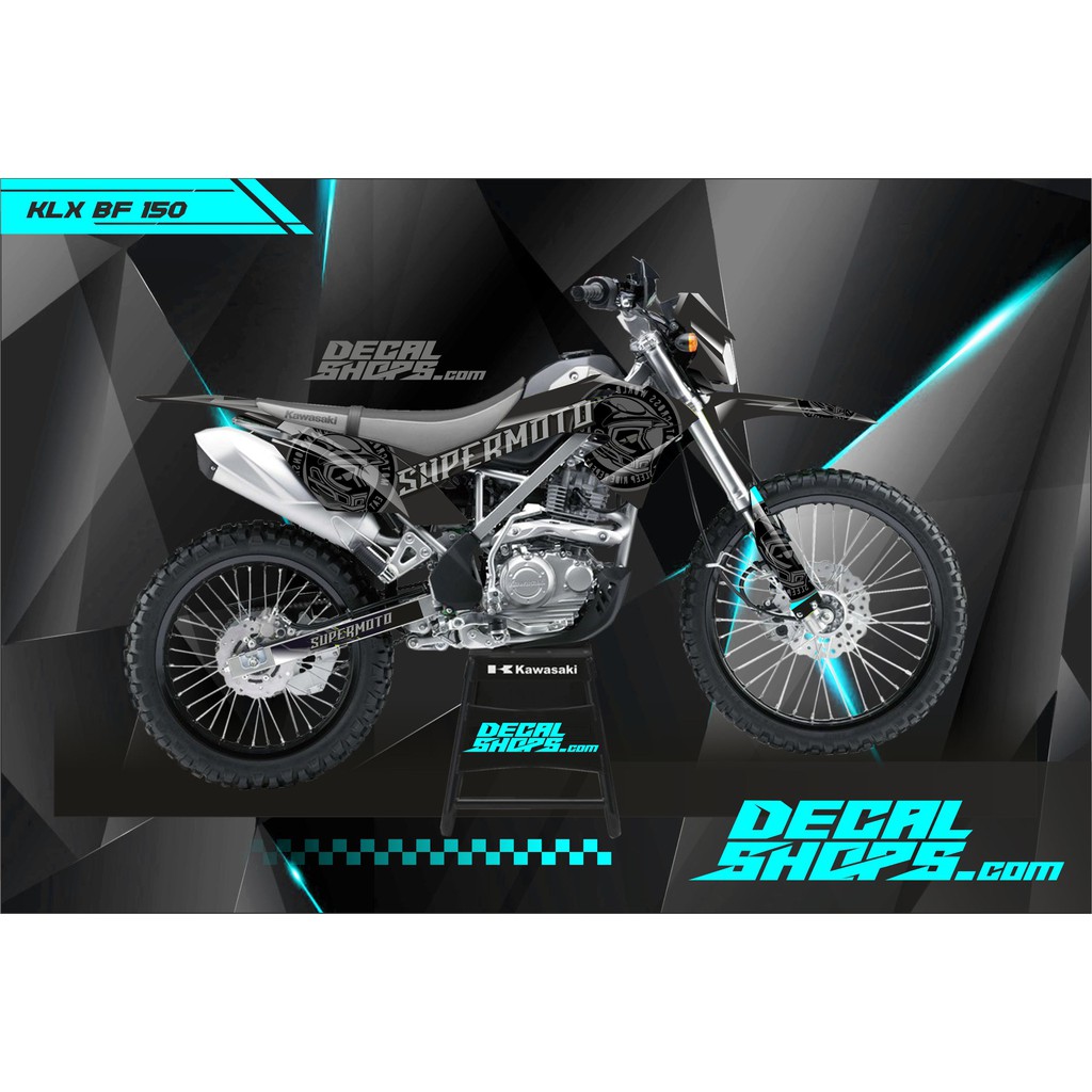 DECAL KLX BF MURAH DECAL KLX BF MURAH KEREN SUPERMOTO HITAM