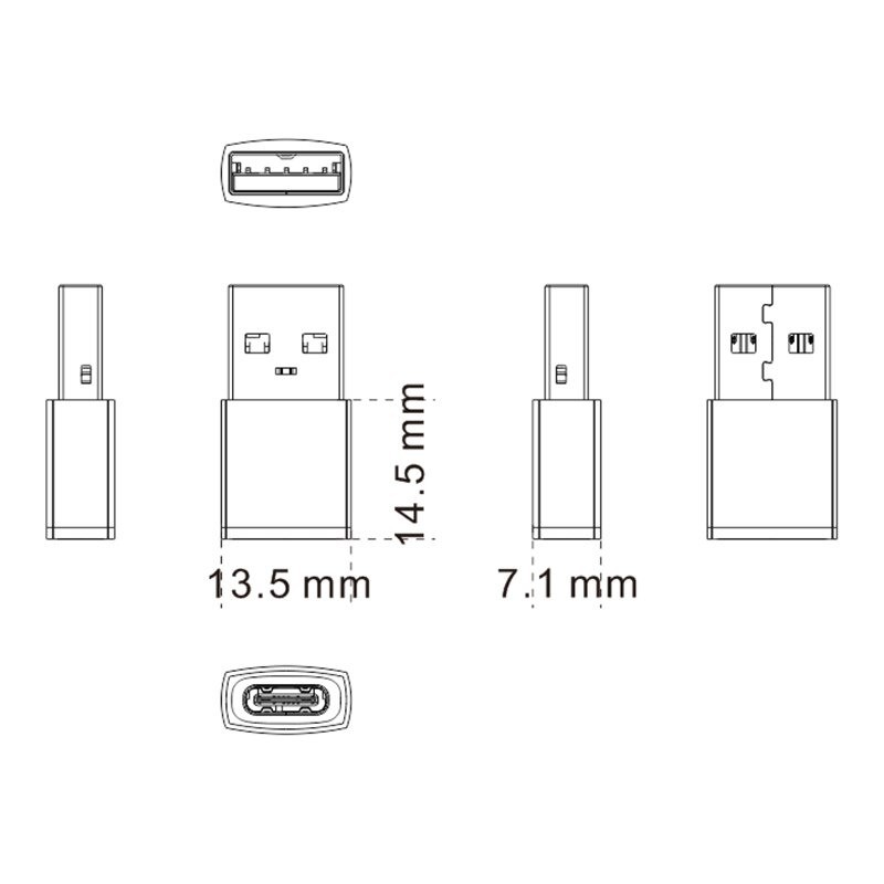 MINIX V2 - USB 3.0 Type A Male to USB 3.1 Male Type-C Connetor Adapter