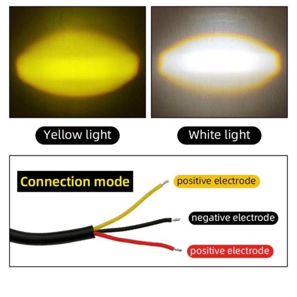 Lampu Tembak PLus Kipas Sorot Motor LED Laser D2 Foglamp Mini Projie 20W Cree LED