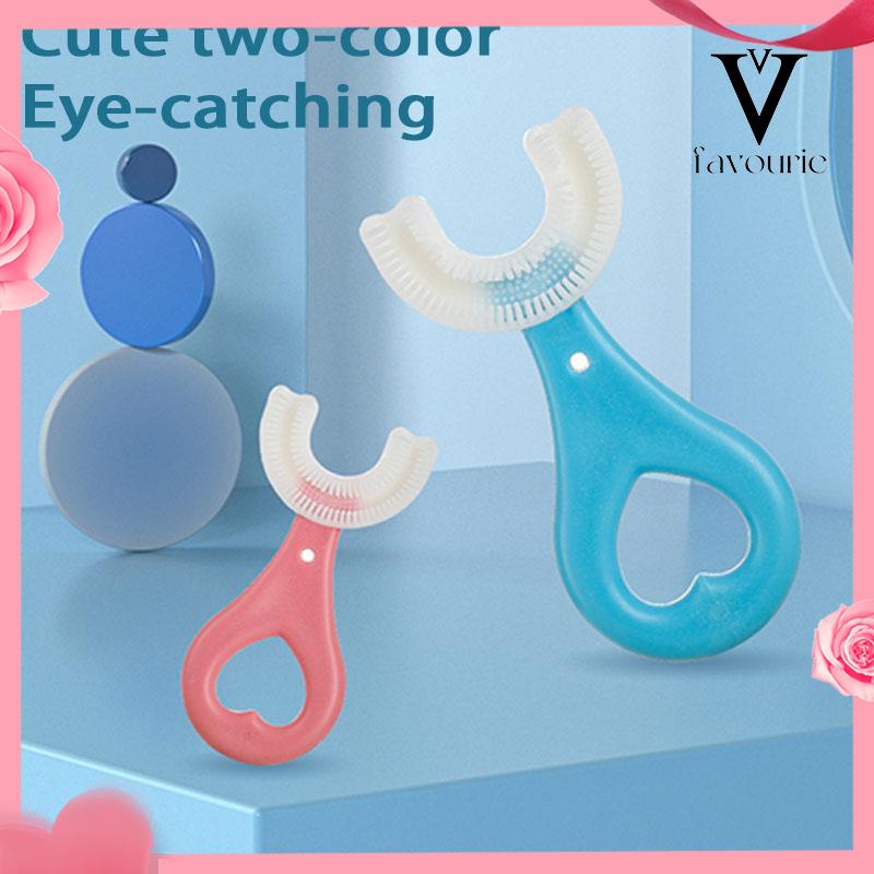 [COD]Sikat Gigi Pembersih Silikon Kartun Berbentuk U Anak-anak-FA