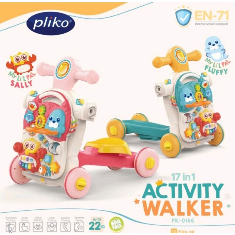 Pliko activity walker table 0186/alat untuk bayi berjalan