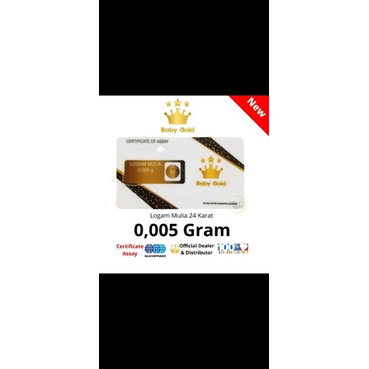 MINI GOLD logam mulia emas 24 karat / MINIGRAM 0,005 gram