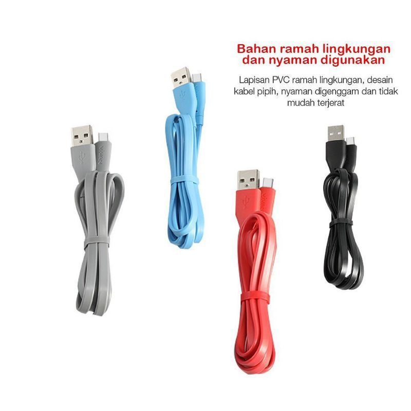 Kabel data Type C Vivan CBC100S 2.4A Fast Charging 1 pcs