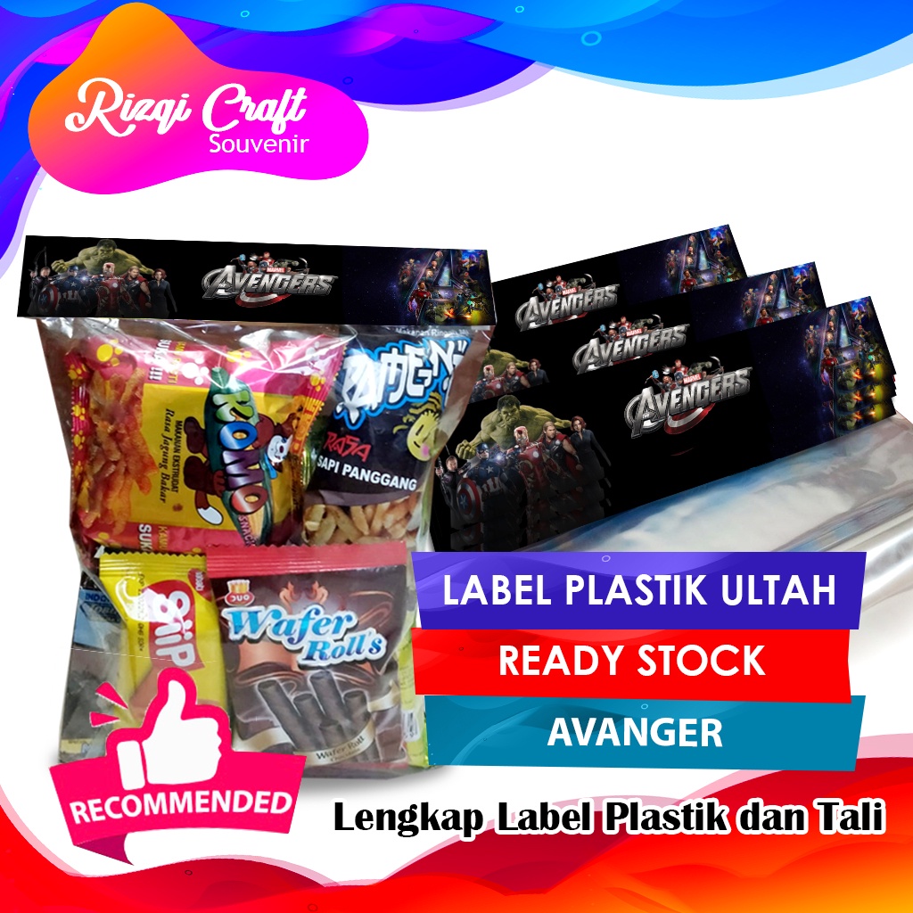 

[Ready] Avengers Tas Label Snack Plastik Ulang Tahun