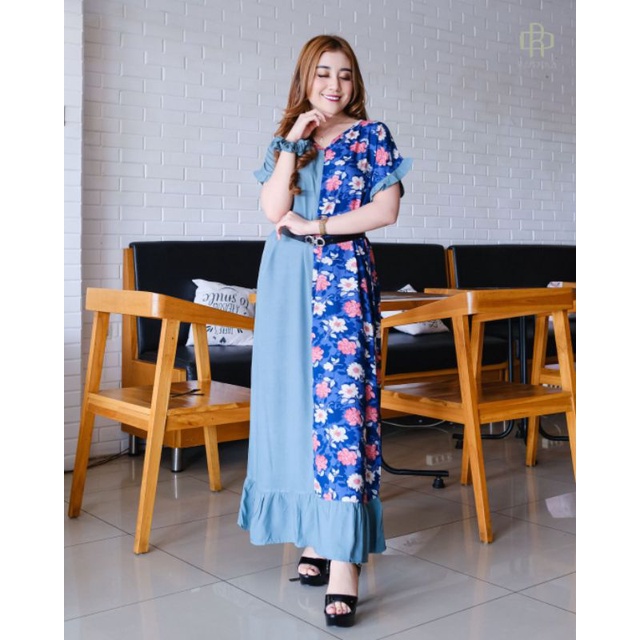 Daster Smk Ruffle Combi by Direka