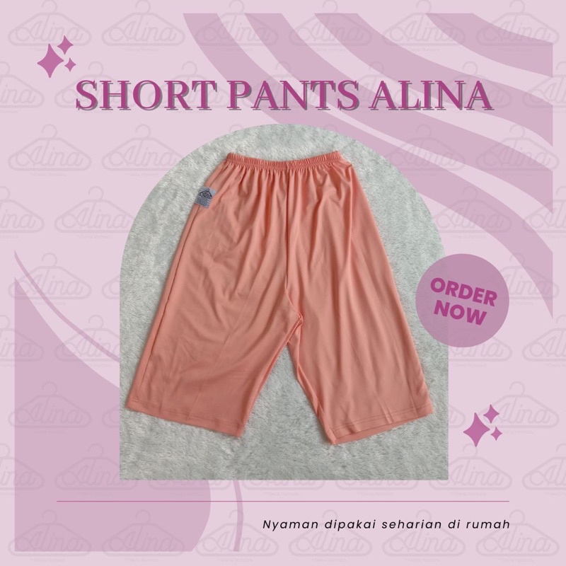 Celana Pendek Wanita Alina - Short Pants  All Size dan Jumbo Perempuan Spandex Ballon - Dalaman Rok Pendek