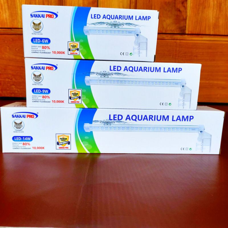 SAKKAI PRO LED-9watt CRYSTAL Jepit Gantung Nyala 3 mode Lampu Aquarium Aquascape