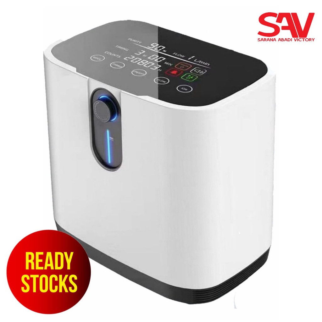 READY STOCK Oxygen Concentrator JIANG GE 1-7L/min Mesin generator oksigen portable