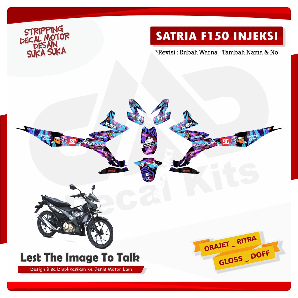 DECAL MOTOR FULL BODY STICKER DECAL STIKER SATRIA FU INJEKSI HG