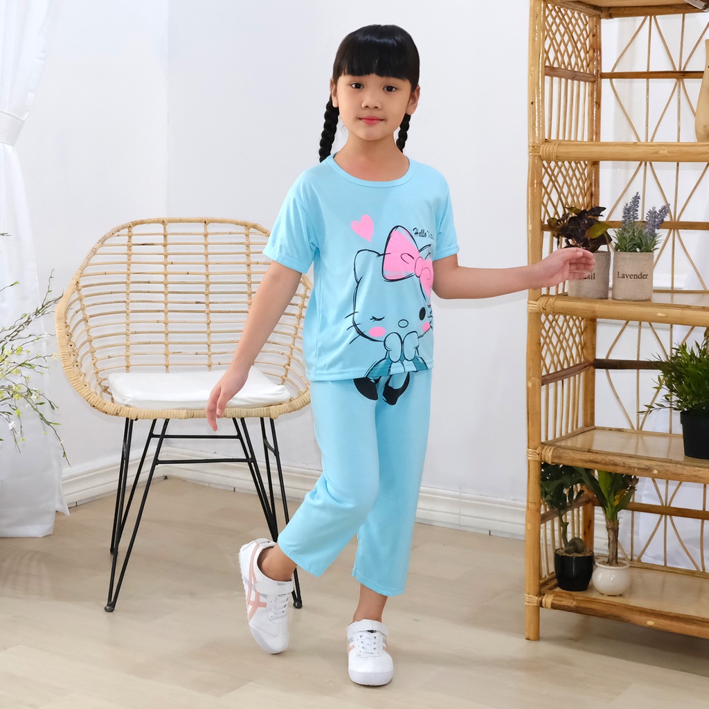 V&amp;Z kids- setelan baju anak celana panjang anak perempuan/kaos anak/baju anak cewek/atasan anak/celana panjang anak/baju tidur anak/baju gambar sambung