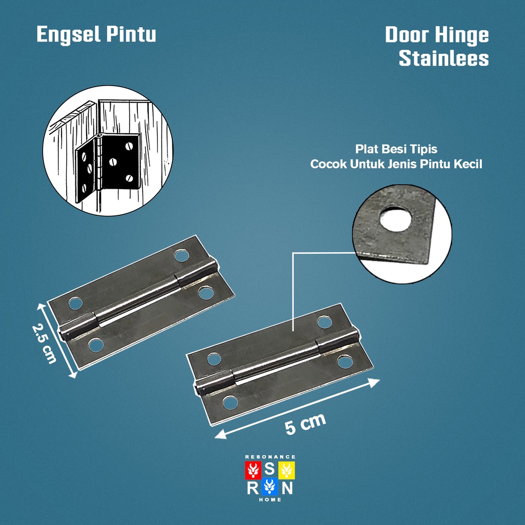 Engsel Kupu Plat Besi 2 Inci Hinges Resonance Home