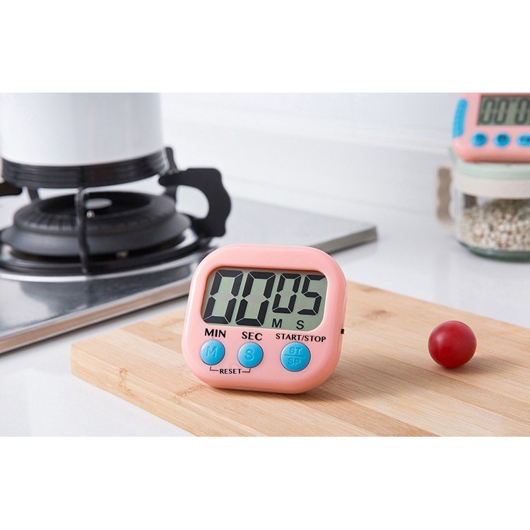 Kitchen Timer &amp; Stopwatch Alarm Masak Dapur Roti / alarm Kue Cute Magnet &amp; Stand