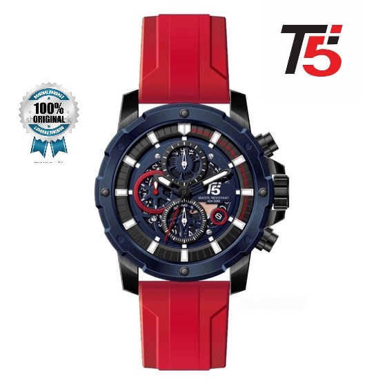 T5 H 3939 ORIGINAL TERBARU JAM TANGAN PRIA T5 H3939 CHRONOGRAPH AKTIF TALI RUBBER