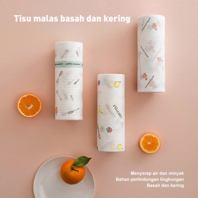 Tissue Roll Bisa di cuci Kain Lap Nyerap Minyak Lembut Pembersih Alat Dapur