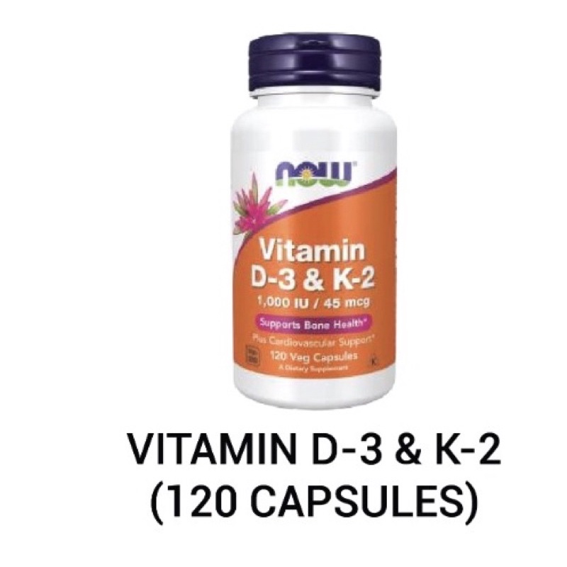 NOW VITAMIN D3 & K2 120CAPSULES Shopee Indonesia